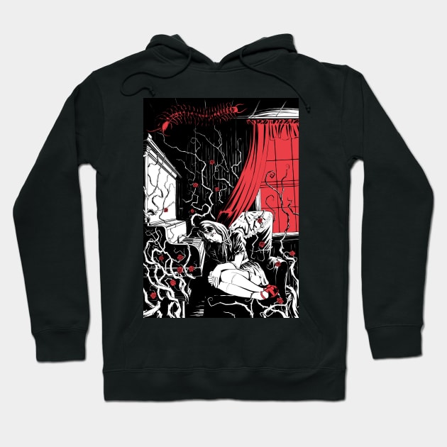 Fractured Fairytales (in red) Hoodie by ProserPina